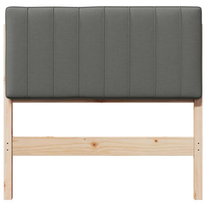 Gepolstertes Kopfteil Braun/Hellgrau 90 cm