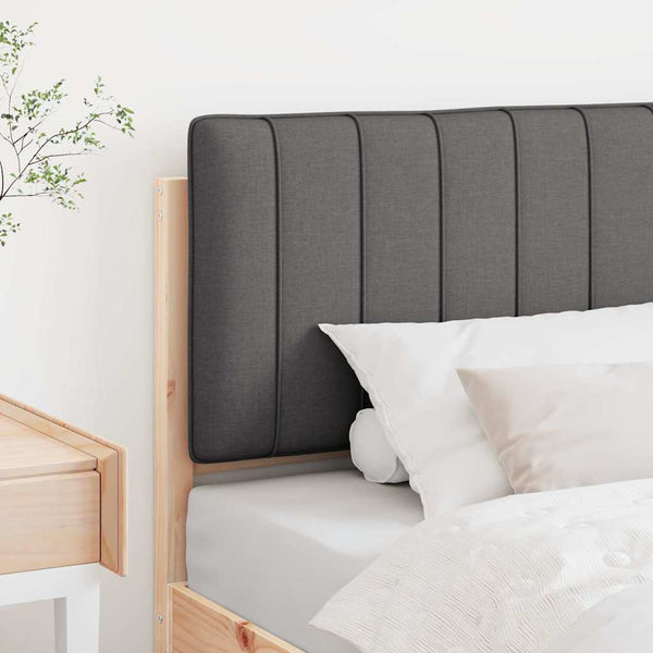 Gepolstertes Kopfteil Braun/Dunkelgrau 90cm
