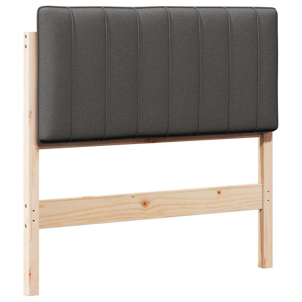 Gepolstertes Kopfteil Braun/Dunkelgrau 90cm