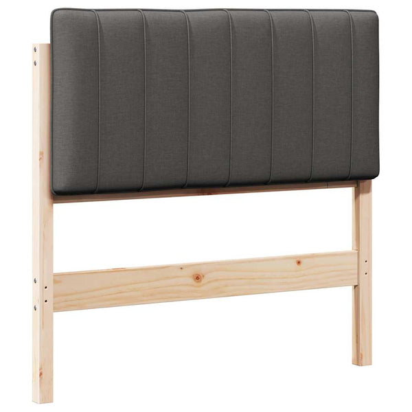 Gepolstertes Kopfteil Braun/Dunkelgrau 90cm