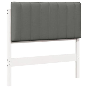 Gepolstertes Kopfteil Weiß/Hellgrau 90 cm