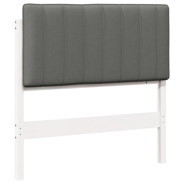 Gepolstertes Kopfteil Weiß/Hellgrau 90 cm