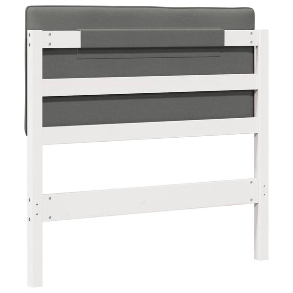 Gepolstertes Kopfteil Weiß/Hellgrau 90 cm