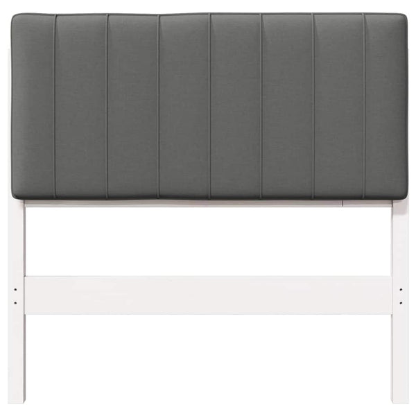 Gepolstertes Kopfteil Weiß/Hellgrau 90 cm