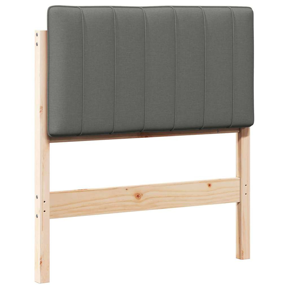 Gepolstertes Kopfteil Braun/Hellgrau 80cm