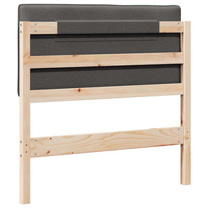 Gepolstertes Kopfteil Braun Dunkelgrau 80 cm