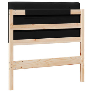Gepolstertes Kopfteil Braun/Schwarz 80cm