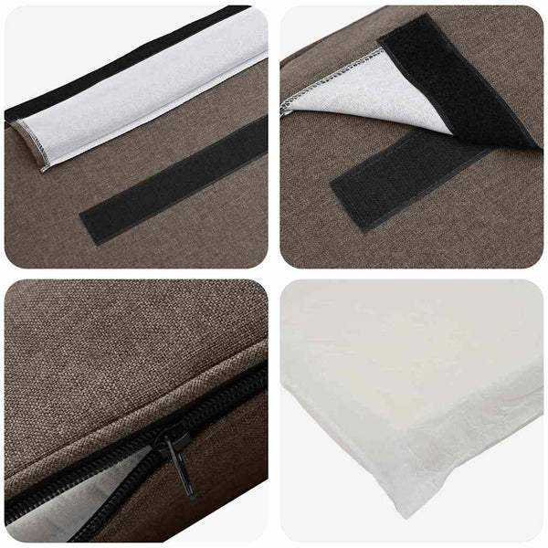 Gepolstertes Kopfteil Braun/Taupe 80cm