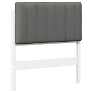 Gepolstertes Kopfteil Weiß/Hellgrau 80 cm