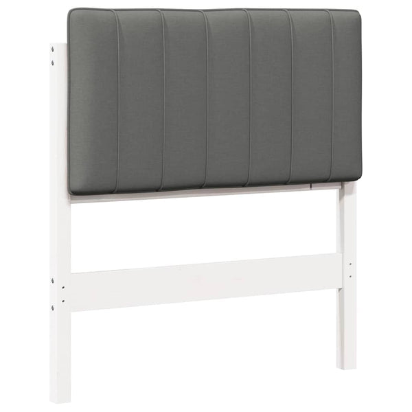 Gepolstertes Kopfteil Weiß/Hellgrau 80 cm