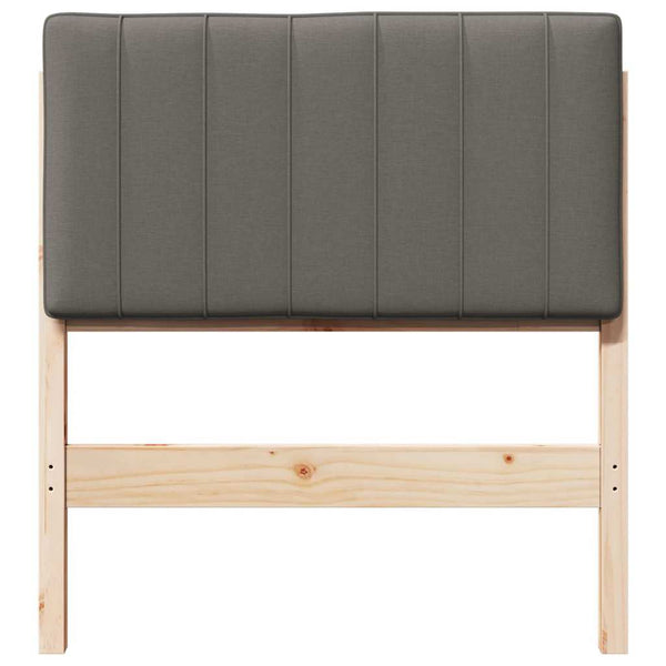 Gepolstertes Kopfteil Braun/Hellgrau 75cm