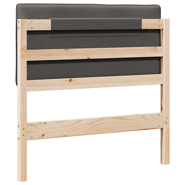 Gepolstertes Kopfteil Braun/Dunkelgrau 75cm