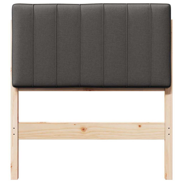 Gepolstertes Kopfteil Braun/Dunkelgrau 75cm