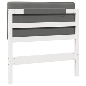 Gepolstertes Kopfteil Weiß/Hellgrau 75cm