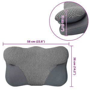 Nackenkissen Grau Viscoschaum 58x36 cm