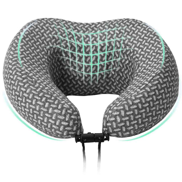 Reise Nackenkissen Grau Polyester 30x28x14cm