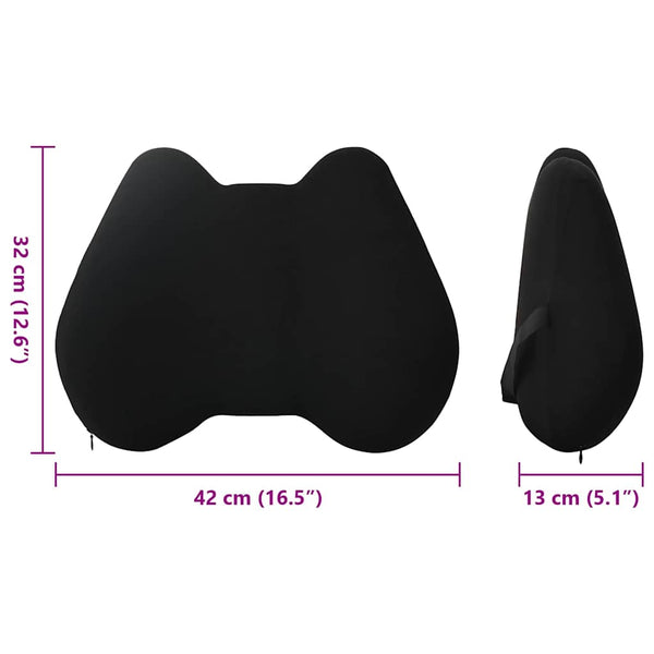 Rückenkissen Viscoschaum Schwarz 40x32x13cm