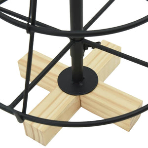 Schwarze Weihnachtsdeko mit Ständer 60cm