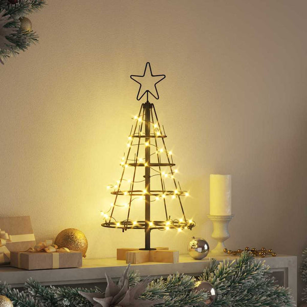 Schwarze Weihnachtsdeko mit Ständer 60cm