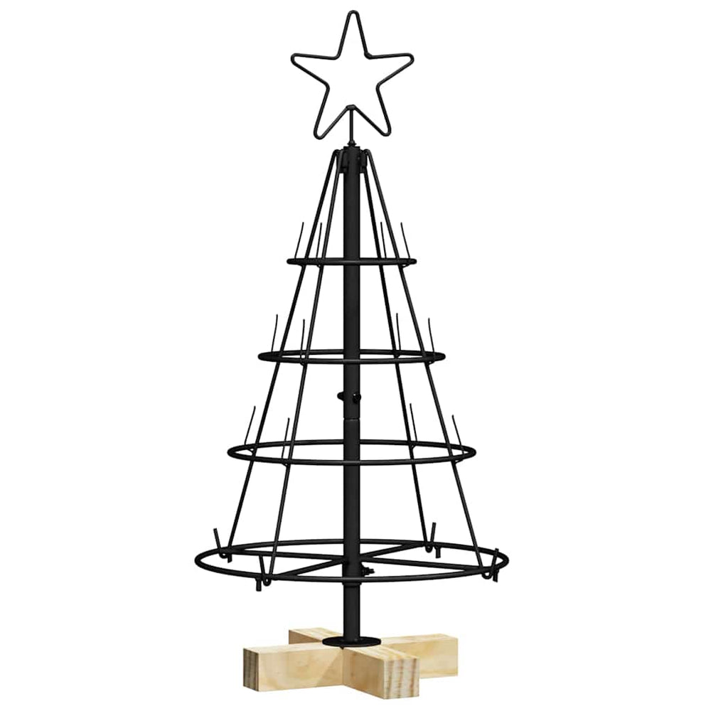 Schwarze Weihnachtsdeko mit Ständer 60cm