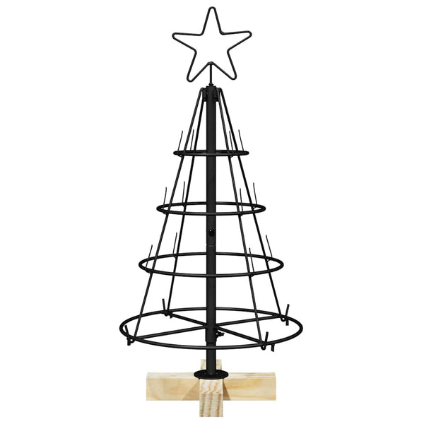 Schwarze Weihnachtsdeko mit Ständer 60cm