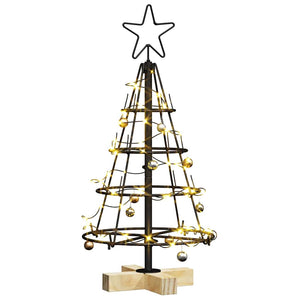 Schwarze Weihnachtsdeko mit Ständer 60cm