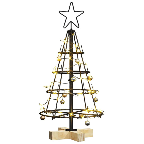 Schwarze Weihnachtsdeko mit Ständer 60cm