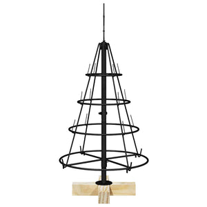 Schwarze Weihnachtsdeko mit Ständer 60cm