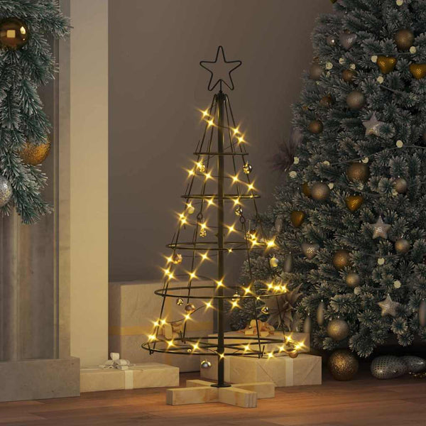 Schwarze Weihnachtsdeko mit Ständer 90cm