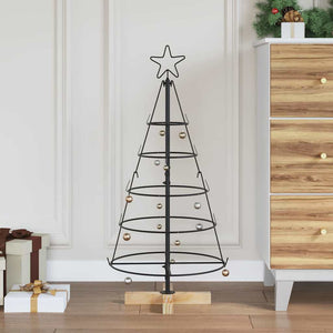 Schwarze Weihnachtsdeko mit Ständer 90cm