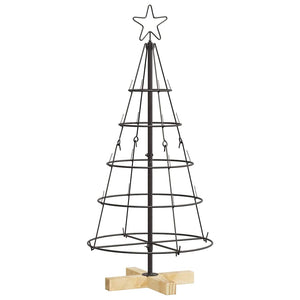 Schwarze Weihnachtsdeko mit Ständer 90cm