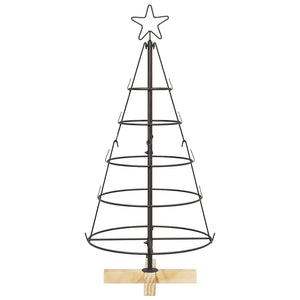 Schwarze Weihnachtsdeko mit Ständer 90cm