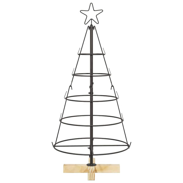 Schwarze Weihnachtsdeko mit Ständer 90cm