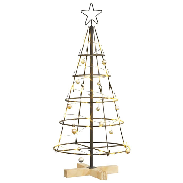 Schwarze Weihnachtsdeko mit Ständer 90cm