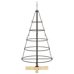 Schwarze Weihnachtsdeko mit Ständer 90cm