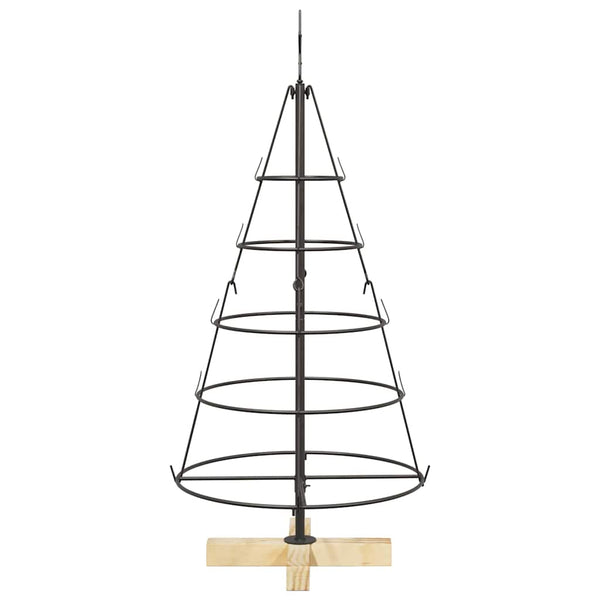Schwarze Weihnachtsdeko mit Ständer 90cm