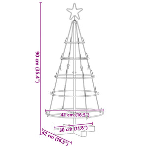 Schwarze Weihnachtsdeko mit Ständer 90cm