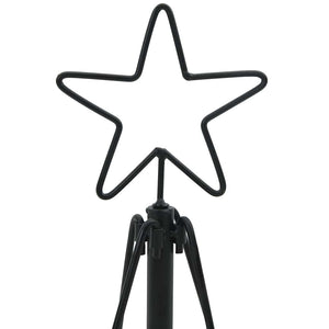Schwarze Weihnachtsdeko mit Ständer 126 cm