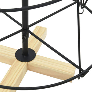 Schwarze Weihnachtsdeko mit Ständer 126 cm