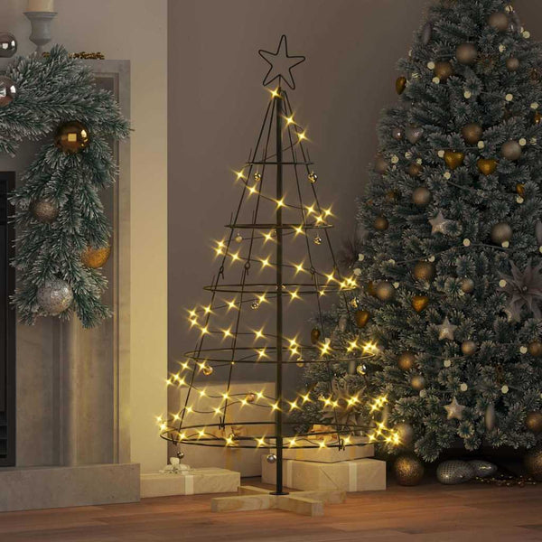Schwarze Weihnachtsdeko mit Ständer 126 cm