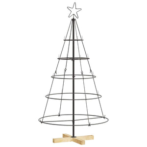 Schwarze Weihnachtsdeko mit Ständer 126 cm