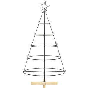 Schwarze Weihnachtsdeko mit Ständer 126 cm