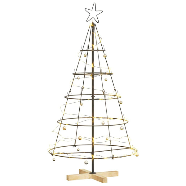 Schwarze Weihnachtsdeko mit Ständer 126 cm