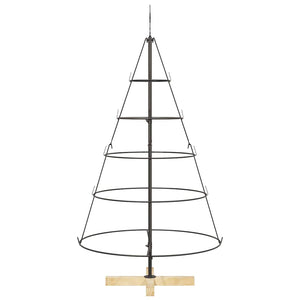 Schwarze Weihnachtsdeko mit Ständer 126 cm