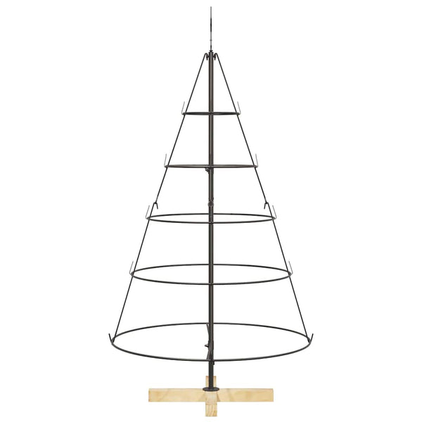 Schwarze Weihnachtsdeko mit Ständer 126 cm