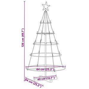 Schwarze Weihnachtsdeko mit Ständer 126 cm