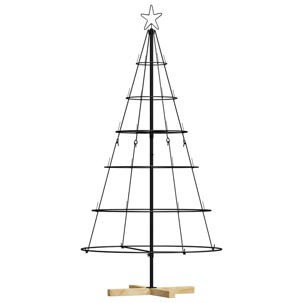Schwarze Weihnachtsdeko mit Ständer 154cm