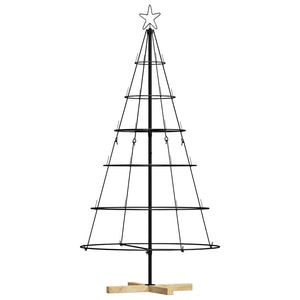 Schwarze Weihnachtsdeko mit Ständer 154cm