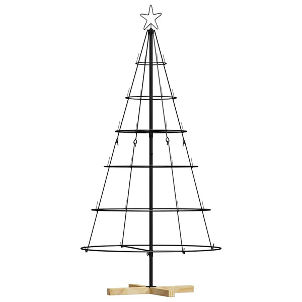 Schwarze Weihnachtsdeko mit Ständer 154cm