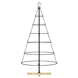 Schwarze Weihnachtsdeko mit Ständer 154cm